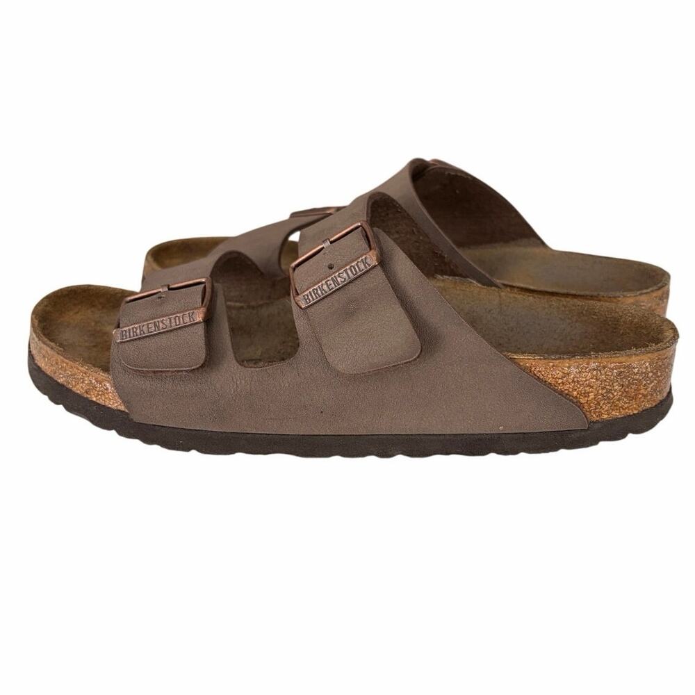 Birkenstock Arizona Brown two strap sandals buckle size 40 excellent BoHo casual